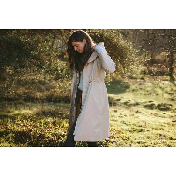 NEW, Barbour Lavender Ladies Waterproof Jacket - Beige Size 14 #C4489 - Picture 7 of 15